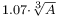 \begin{smallmatrix}1.07 \cdot \sqrt[3]{A}\end{smallmatrix}